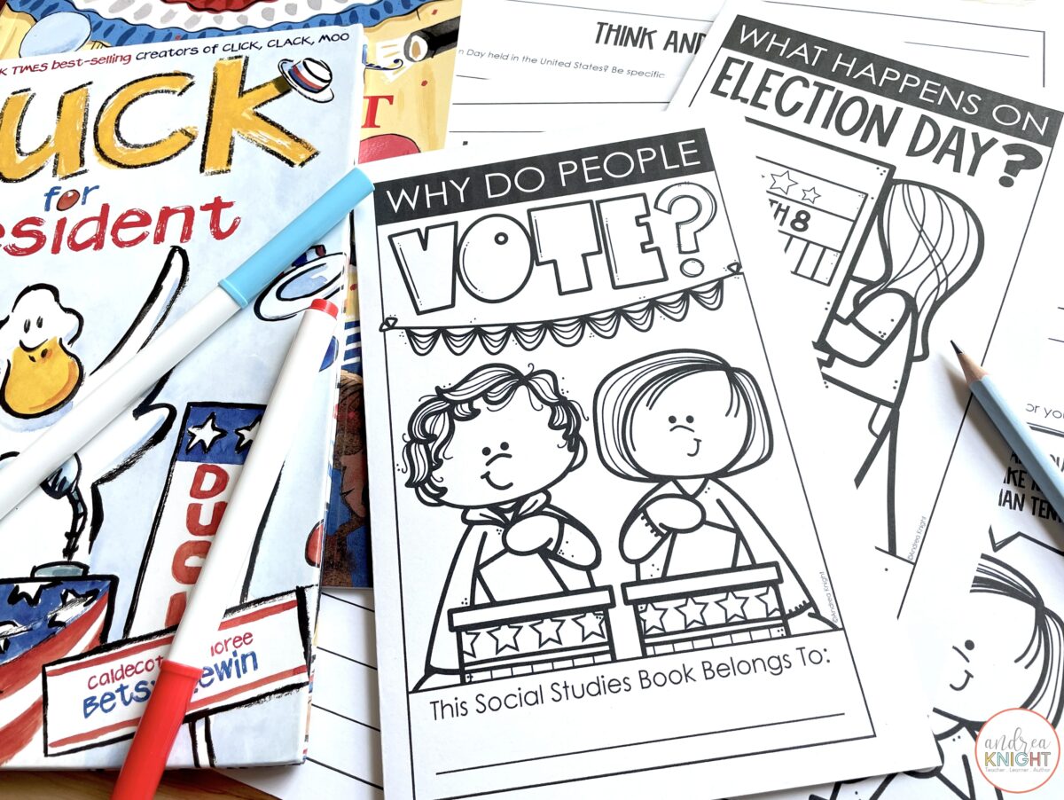 Election Day activities for children in first and second grades... the resource includes differentiated student texts and comprehension work for social studies lessons in November.