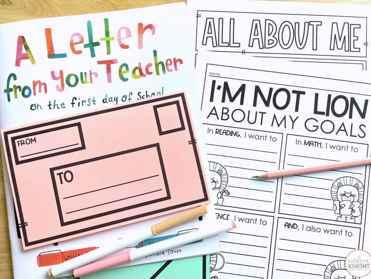 Activities to go with the children's book, A Letter from Your Teacher on the First Day of School, written by Shannon Olsen. The work is best suited for students in first and second grades.