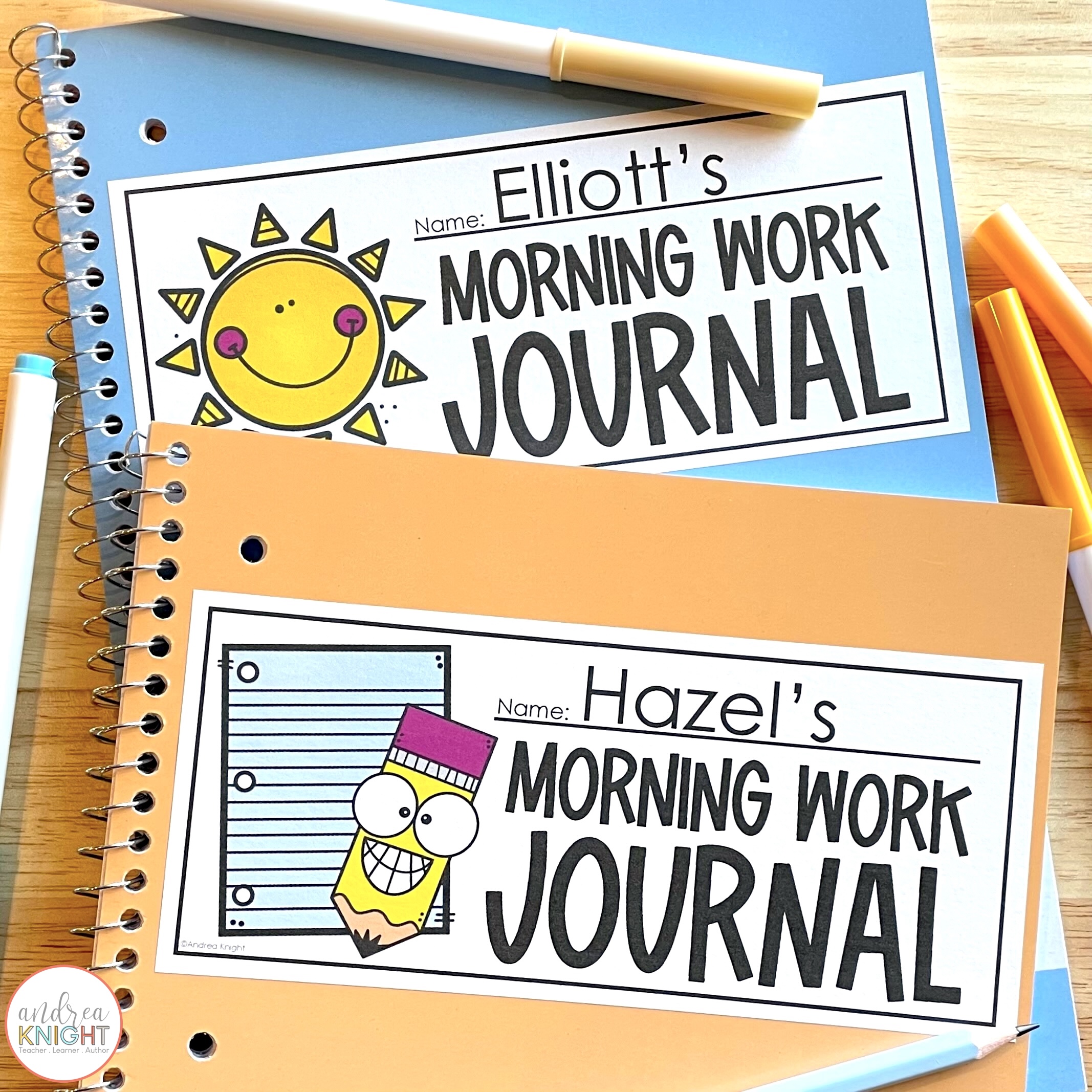 Morning Work Journals with Digital Prompts for First Grade
