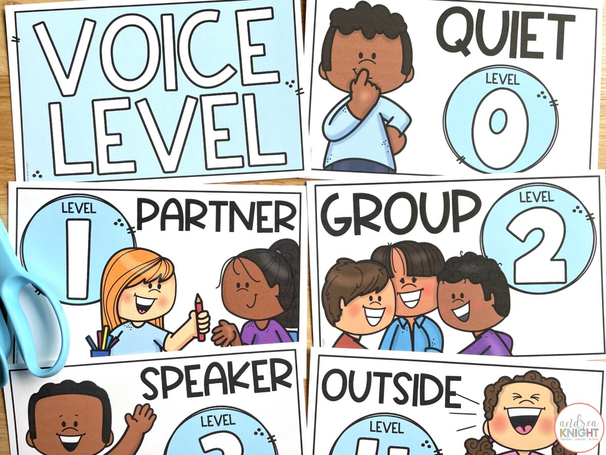 Help children regulate their voice levels with resources like these voice level posters for K-2 teachers.