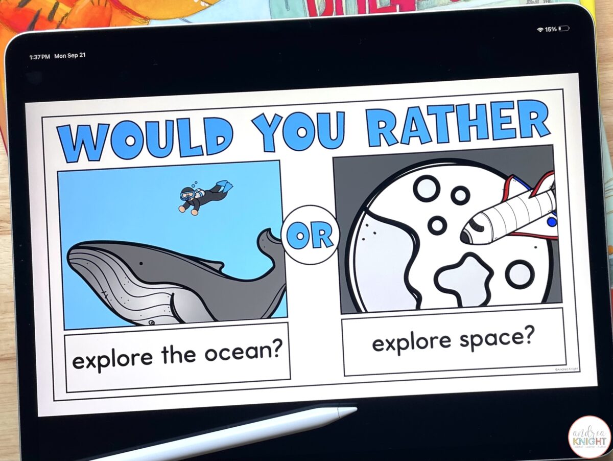 Would You Rather - Sample Slide for K-2